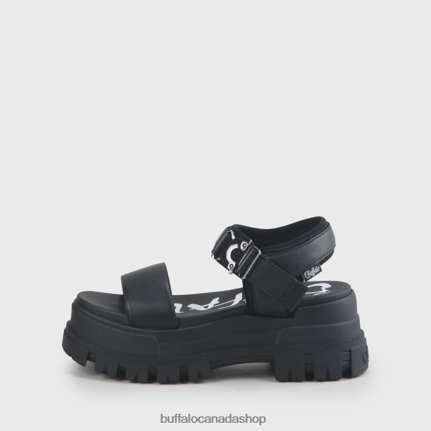 Jojo Plateau Sandals vegan Black Buffalo ZL64TZ753 |Sandals