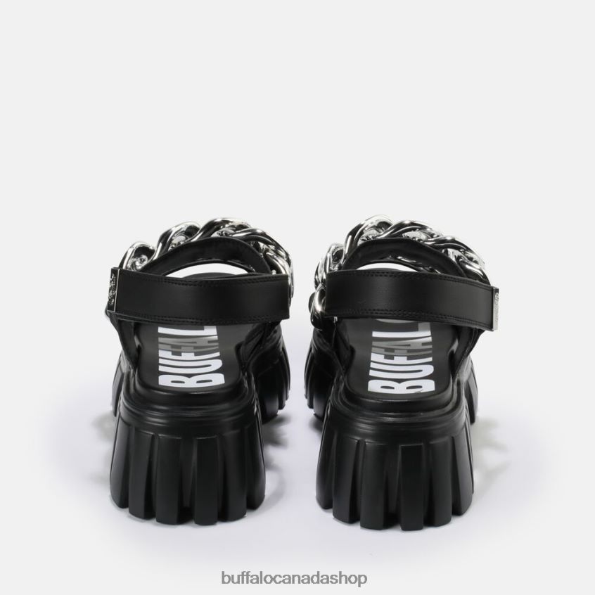 Lion Chain platform sandal vegan Black Buffalo ZL64TZ902 |Sandals