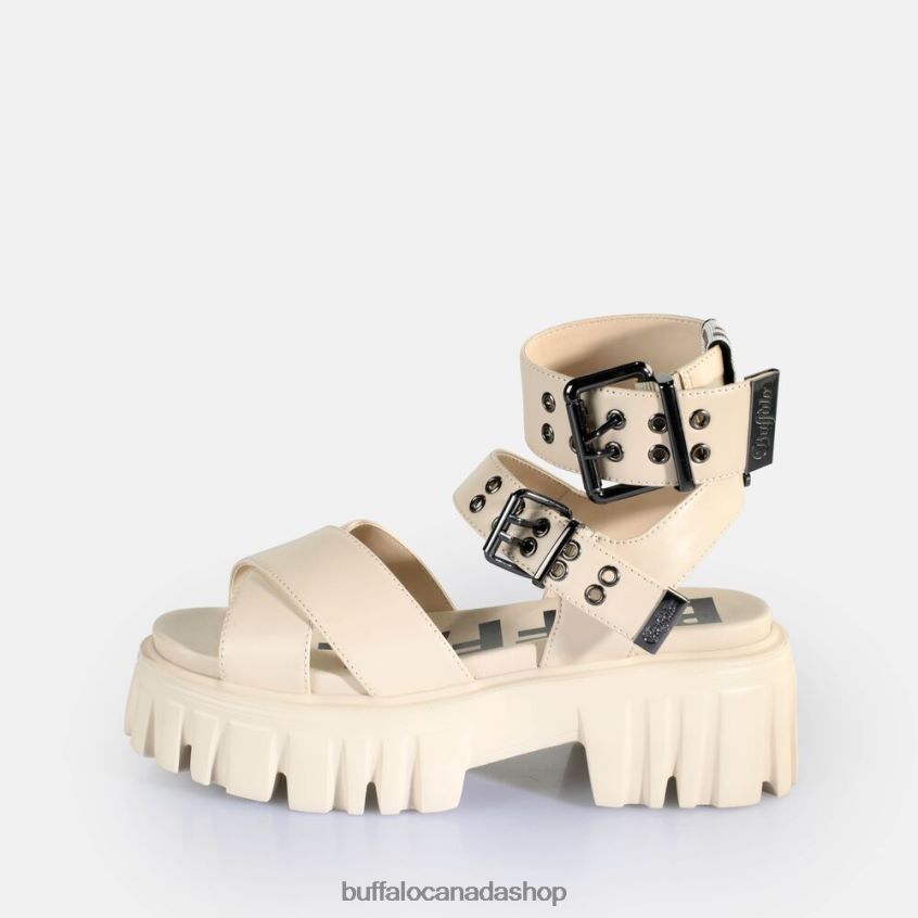 Lion Choker Platform Sandals vegan Cream Buffalo ZL64TZ182 |Sandals