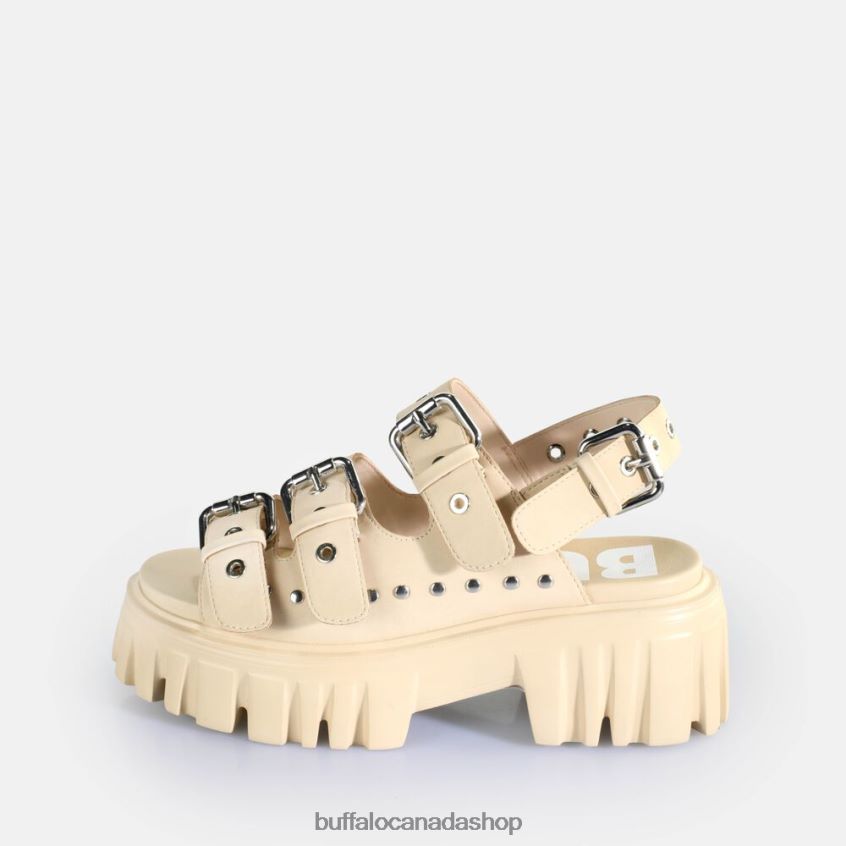 Lion Hard Platform Sandals vegan Cream Buffalo ZL64TZ720 |Sandals