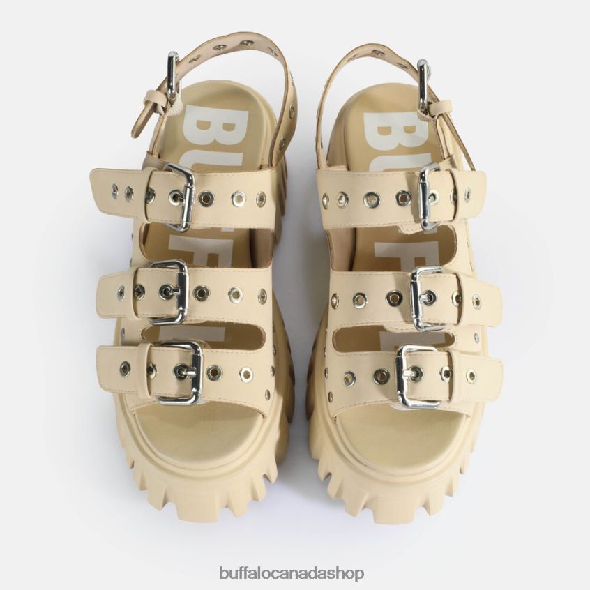 Lion Hard Platform Sandals vegan Cream Buffalo ZL64TZ720 |Sandals