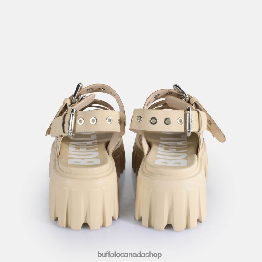 Lion Hard Platform Sandals vegan Cream Buffalo ZL64TZ720 |Sandals