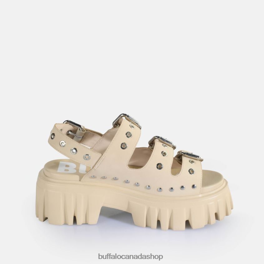 Lion Hard Platform Sandals vegan Cream Buffalo ZL64TZ720 |Sandals