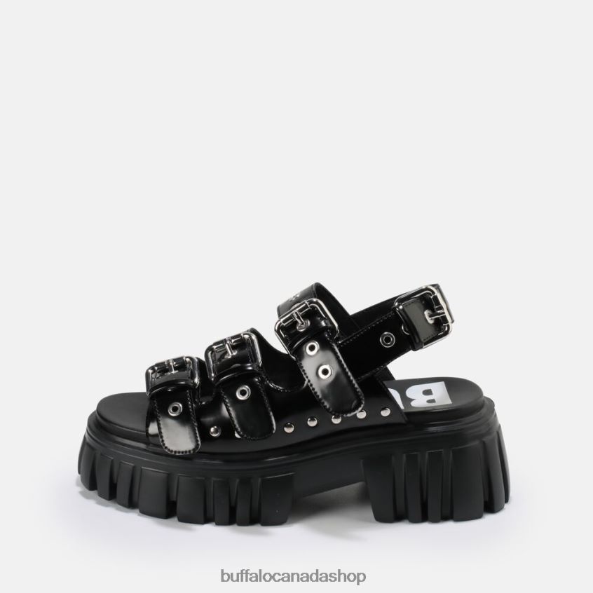 Lion Hard platform sandal vegan Black Buffalo ZL64TZ721 |Sandals
