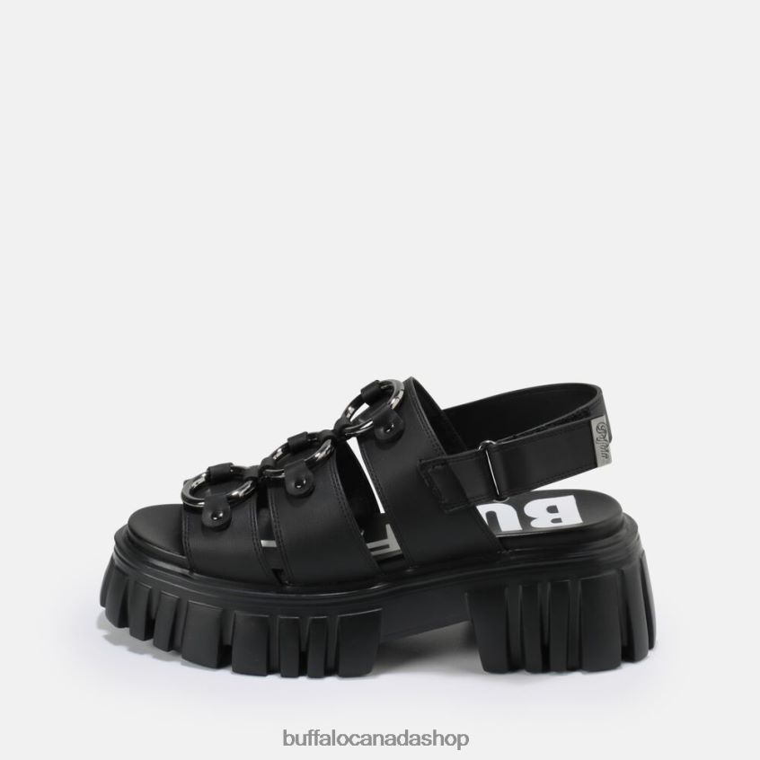 Lion Pierce platform sandal vegan Black Buffalo ZL64TZ870 |Sandals
