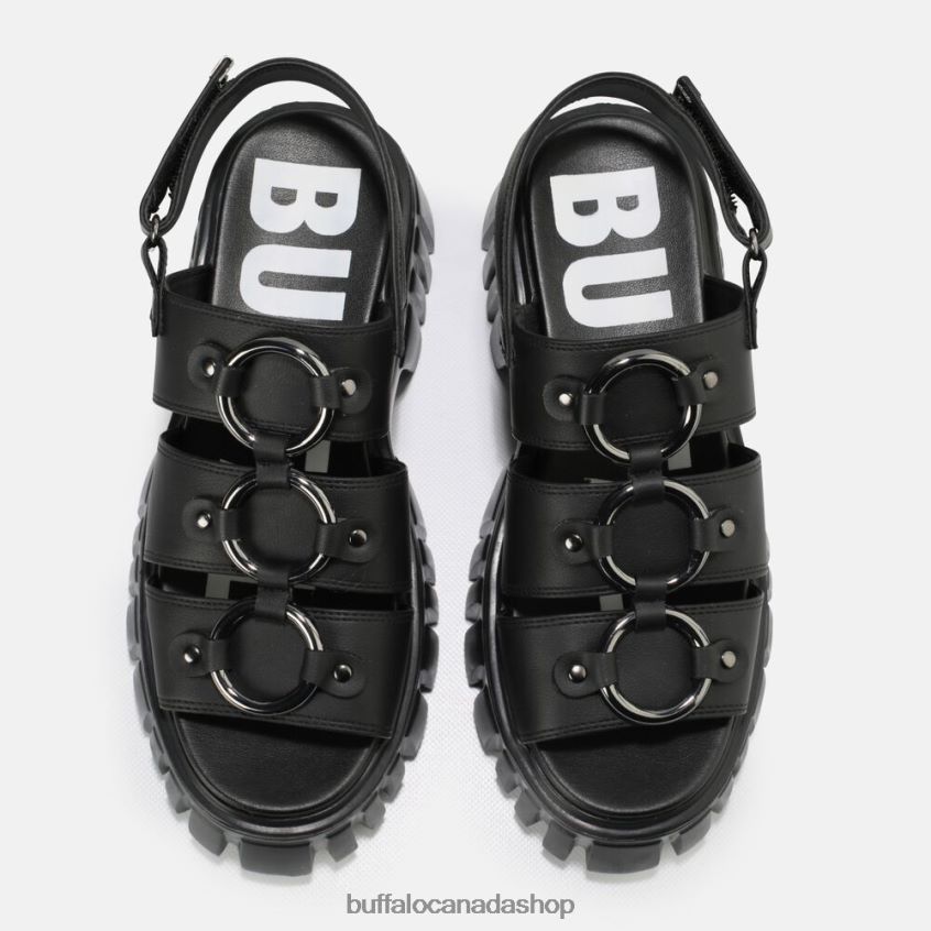 Lion Pierce platform sandal vegan Black Buffalo ZL64TZ870 |Sandals