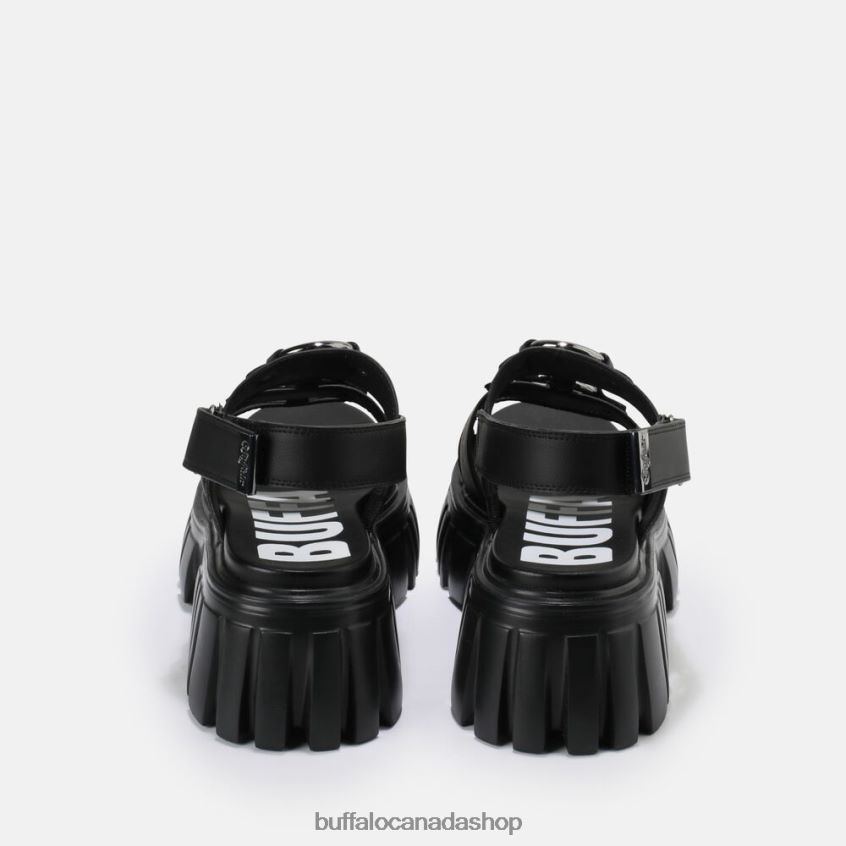 Lion Pierce platform sandal vegan Black Buffalo ZL64TZ870 |Sandals