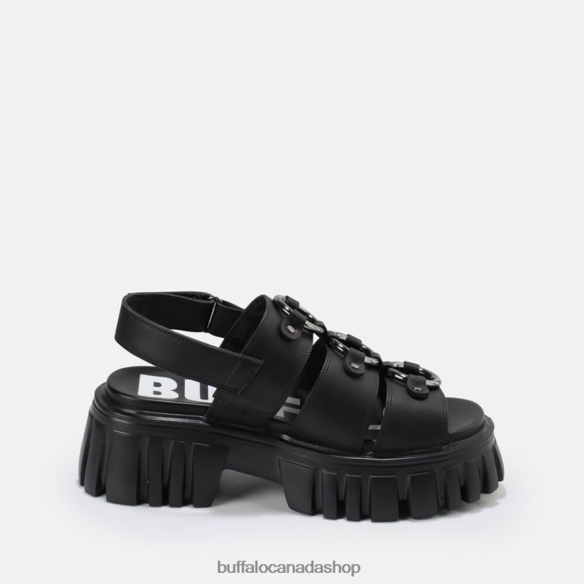 Lion Pierce platform sandal vegan Black Buffalo ZL64TZ870 |Sandals