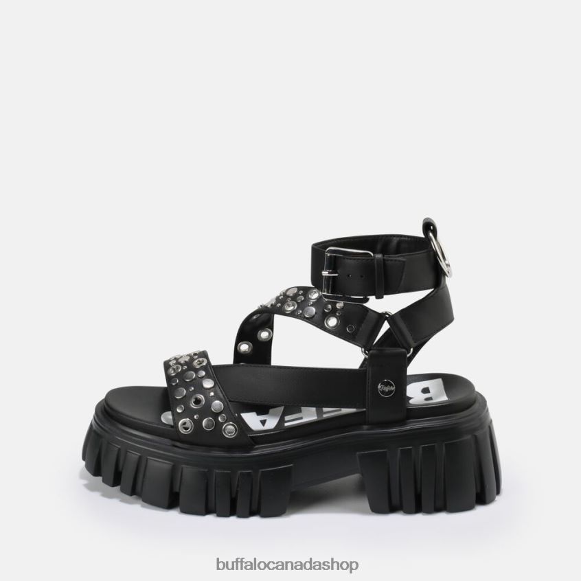 Lion Riv platform sandal vegan Black Buffalo ZL64TZ871 |Sandals