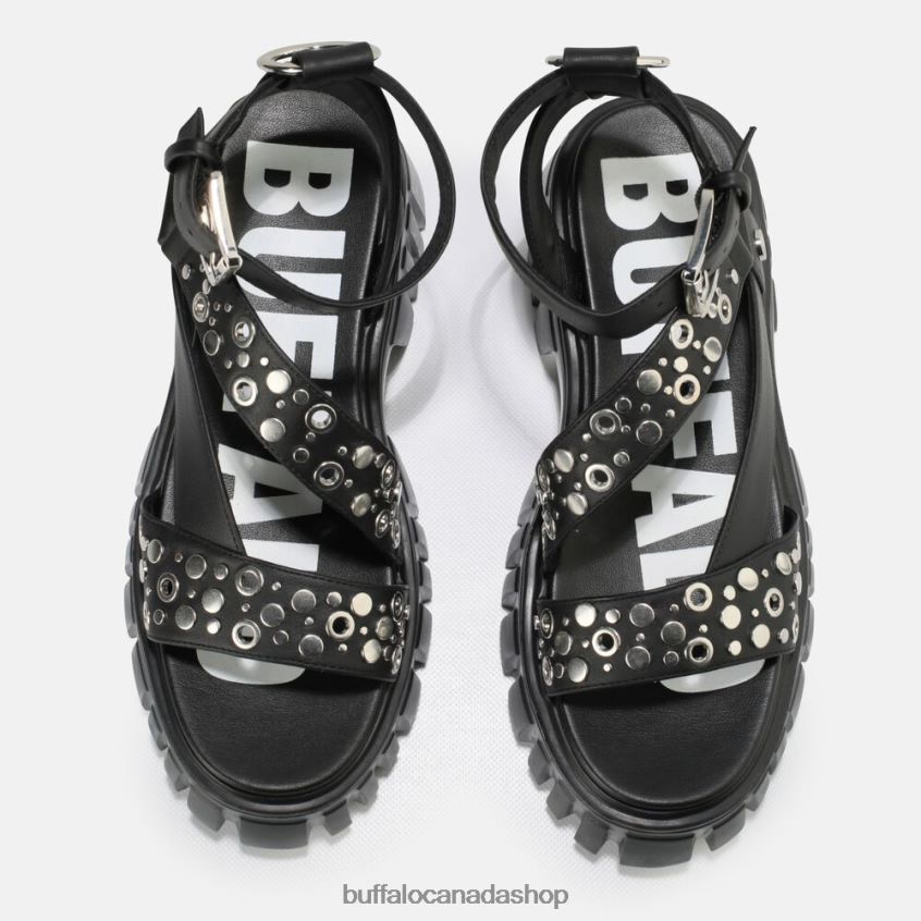 Lion Riv platform sandal vegan Black Buffalo ZL64TZ871 |Sandals