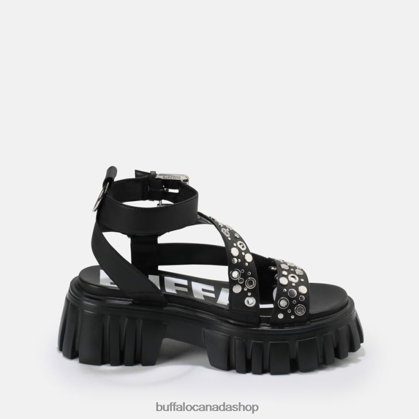 Lion Riv platform sandal vegan Black Buffalo ZL64TZ871 |Sandals