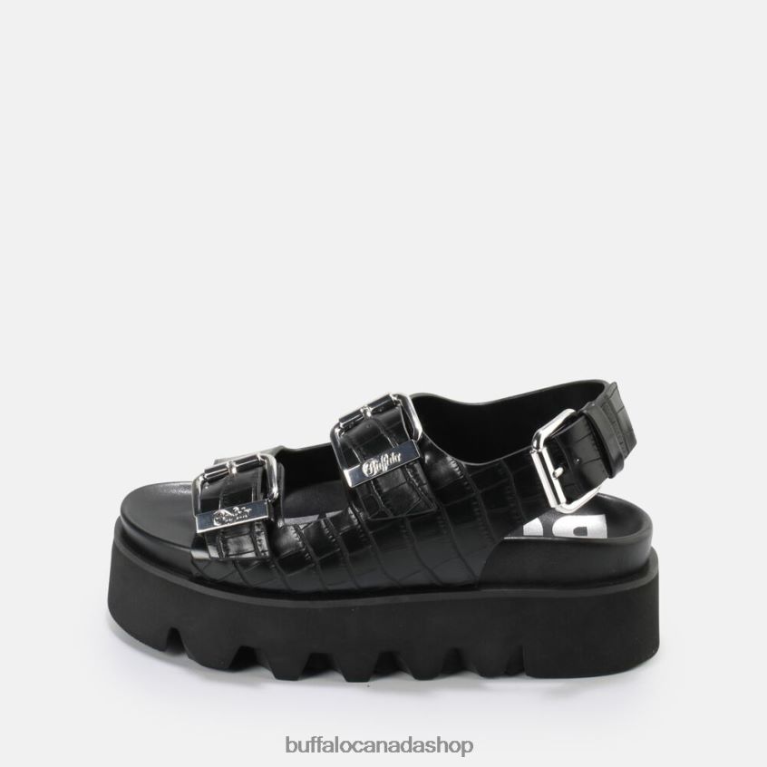 Perry On platform sandals vegan Black Buffalo ZL64TZ850 |Sandals