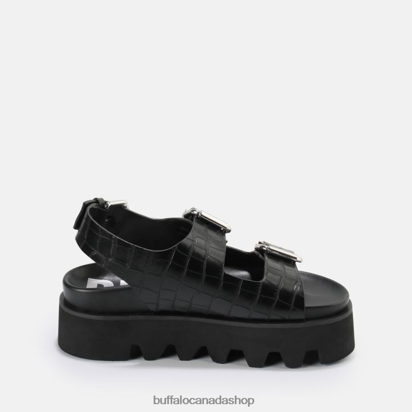 Perry On platform sandals vegan Black Buffalo ZL64TZ850 |Sandals