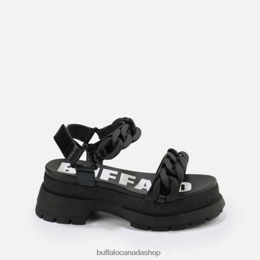 Rude Chain platform sandal vegan Black Buffalo ZL64TZ28 |Sandals
