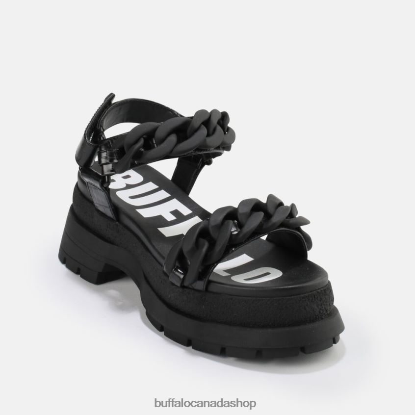 Rude Chain platform sandal vegan Black Buffalo ZL64TZ28 |Sandals