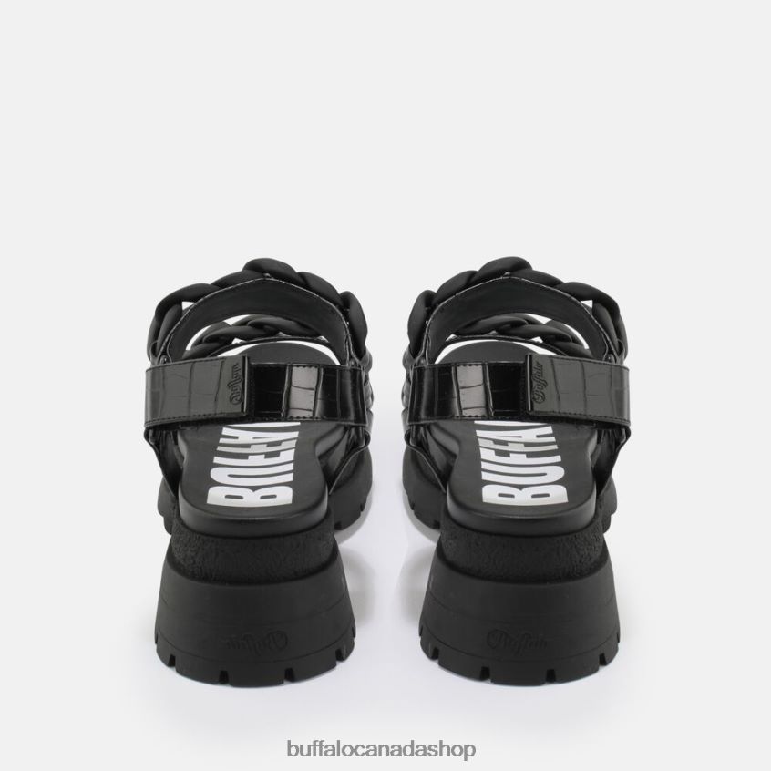 Rude Chain platform sandal vegan Black Buffalo ZL64TZ28 |Sandals