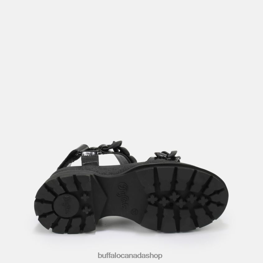 Rude Chain platform sandal vegan Black Buffalo ZL64TZ28 |Sandals