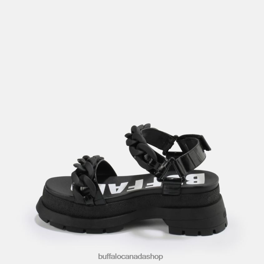 Rude Chain platform sandal vegan Black Buffalo ZL64TZ28 |Sandals