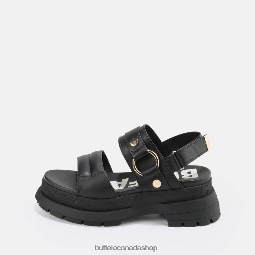 Rude Ring platform sandal vegan Black Buffalo ZL64TZ154 |Sandals