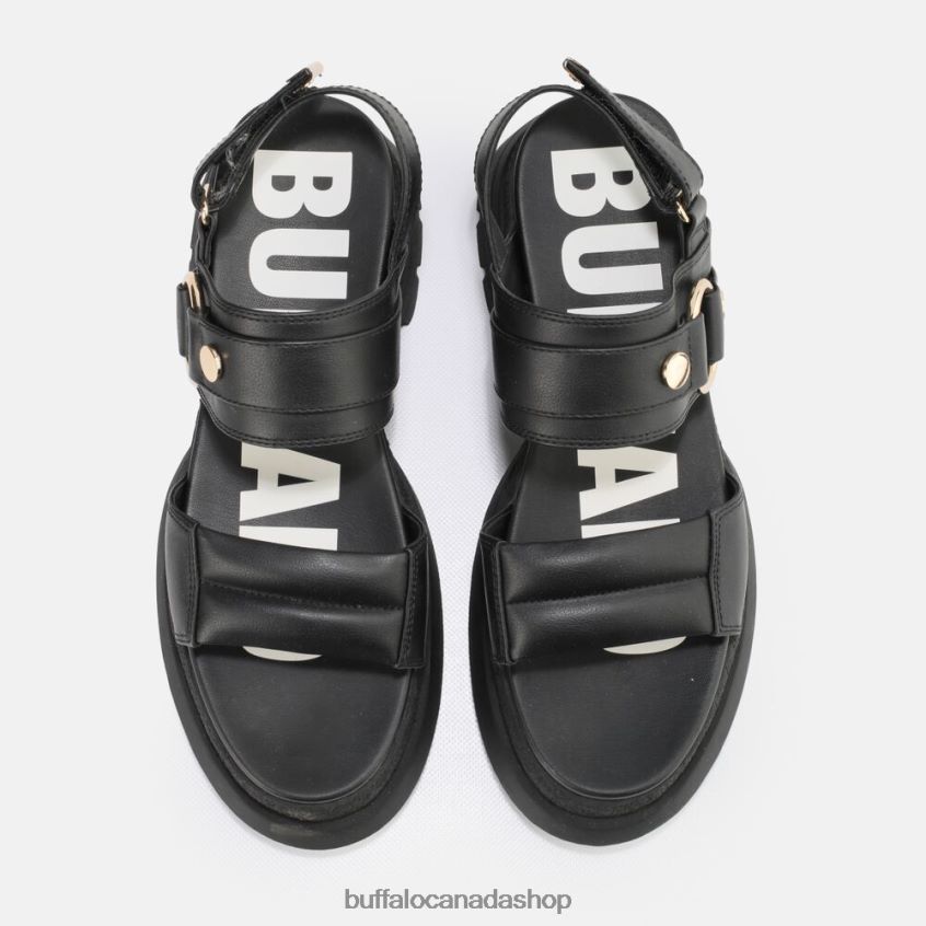 Rude Ring platform sandal vegan Black Buffalo ZL64TZ154 |Sandals