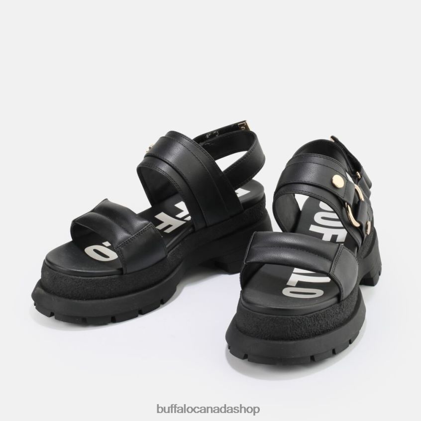 Rude Ring platform sandal vegan Black Buffalo ZL64TZ154 |Sandals