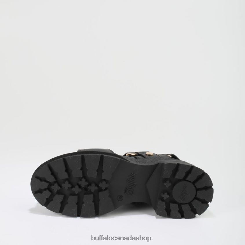 Rude Ring platform sandal vegan Black Buffalo ZL64TZ154 |Sandals