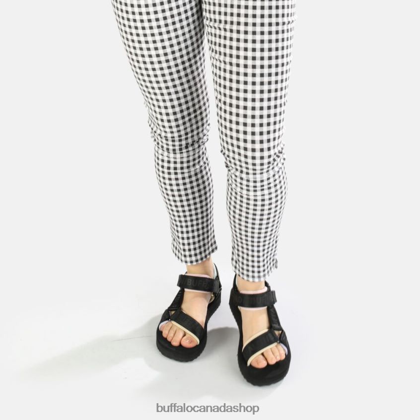 Sage Track platform sandals vegan Black/Multi Buffalo ZL64TZ741 |Sandals