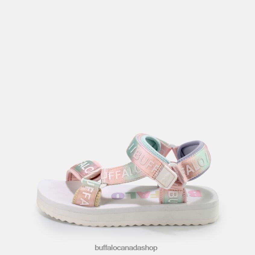 Sage Track platform sandals vegan White/Multi Buffalo ZL64TZ852 |Sandals