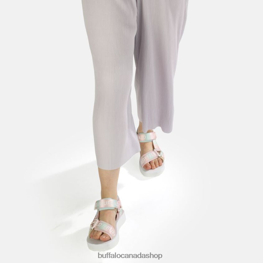 Sage Track platform sandals vegan White/Multi Buffalo ZL64TZ852 |Sandals