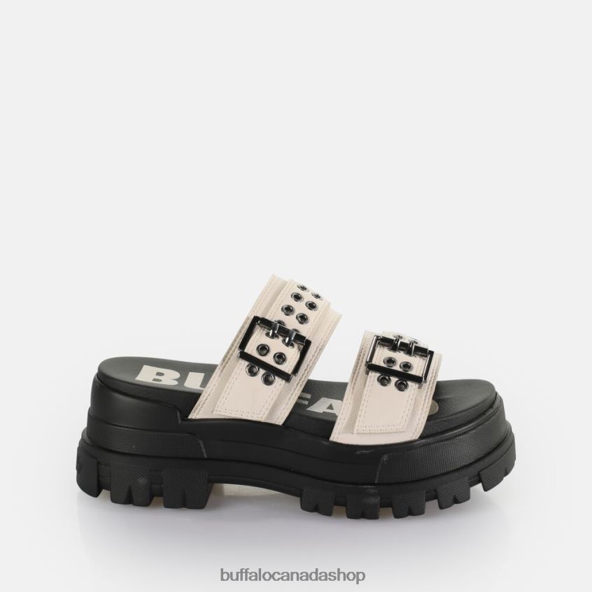 Aspha Loop Platform Sandals vegan Cream Buffalo ZL64TZ383 |Slides