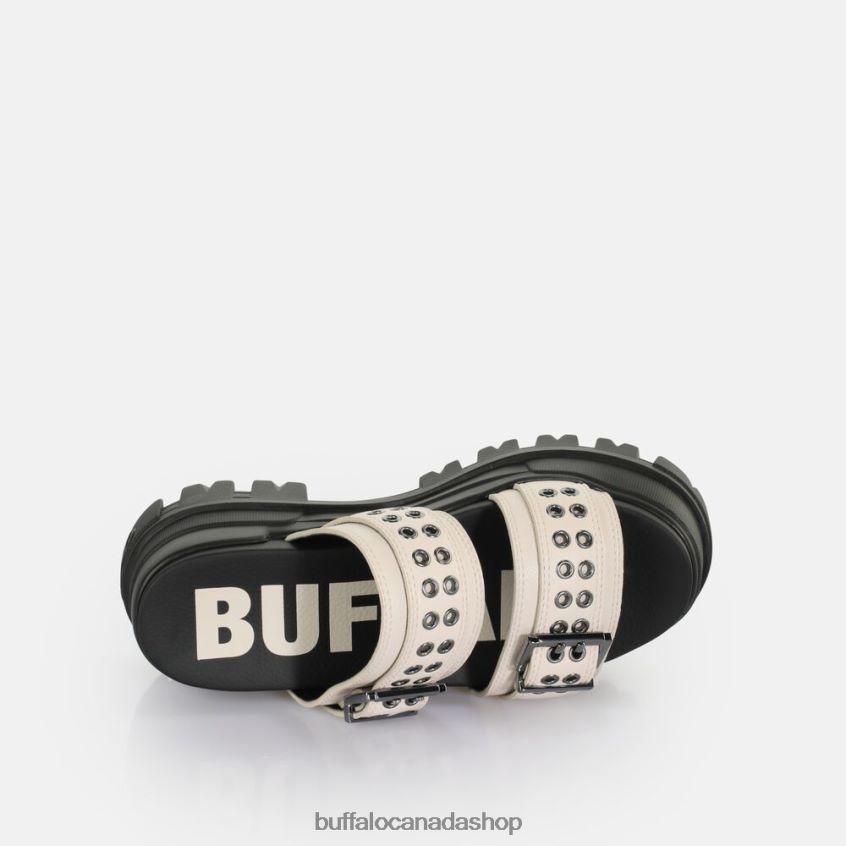 Aspha Loop Platform Sandals vegan Cream Buffalo ZL64TZ383 |Slides