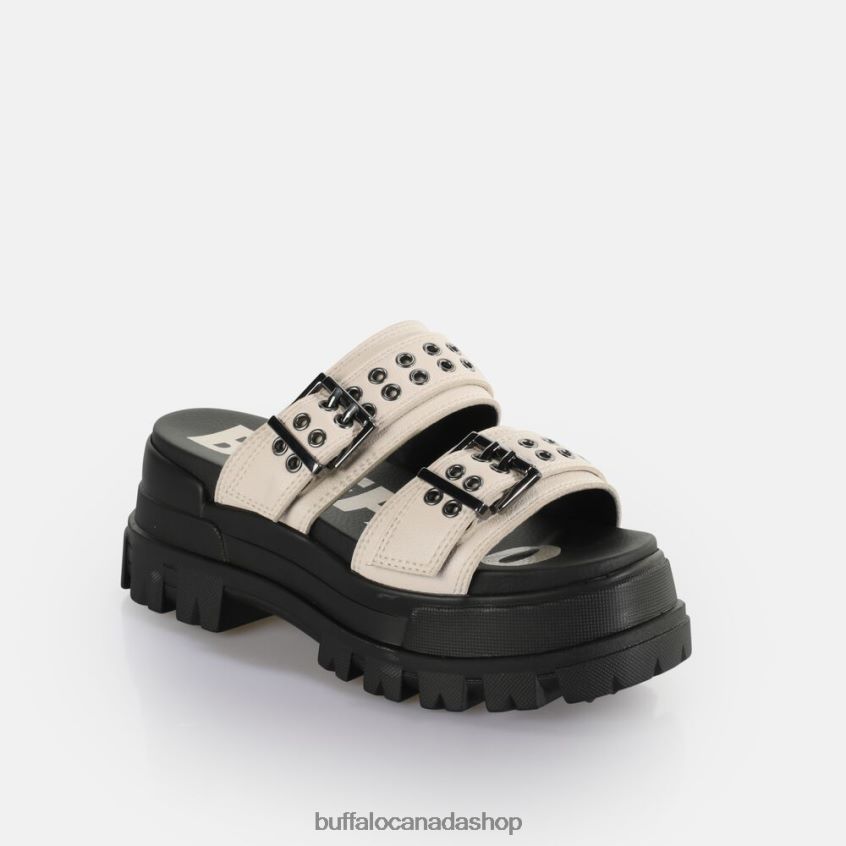 Aspha Loop Platform Sandals vegan Cream Buffalo ZL64TZ383 |Slides