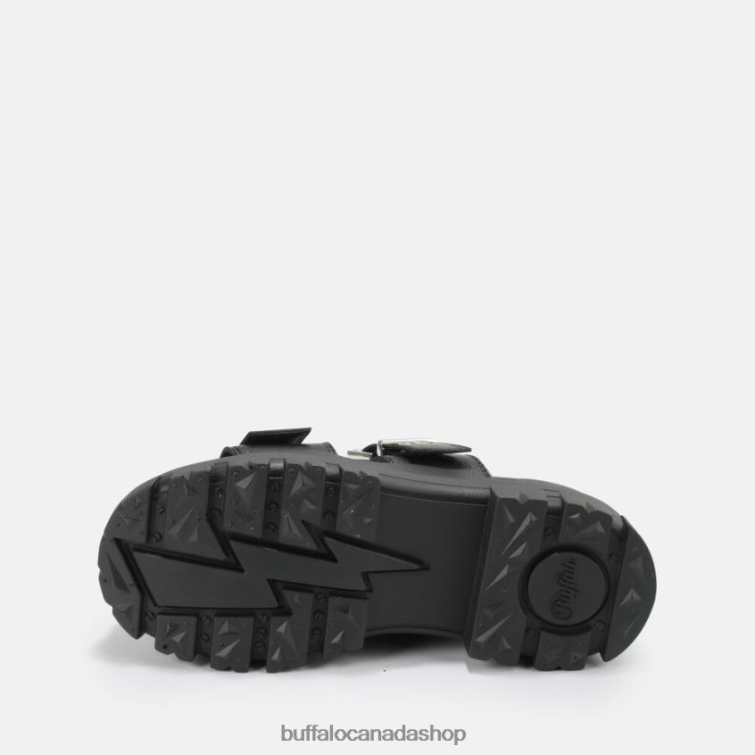 Aspha Loop platform sandals vegan Black Buffalo ZL64TZ886 |Slides