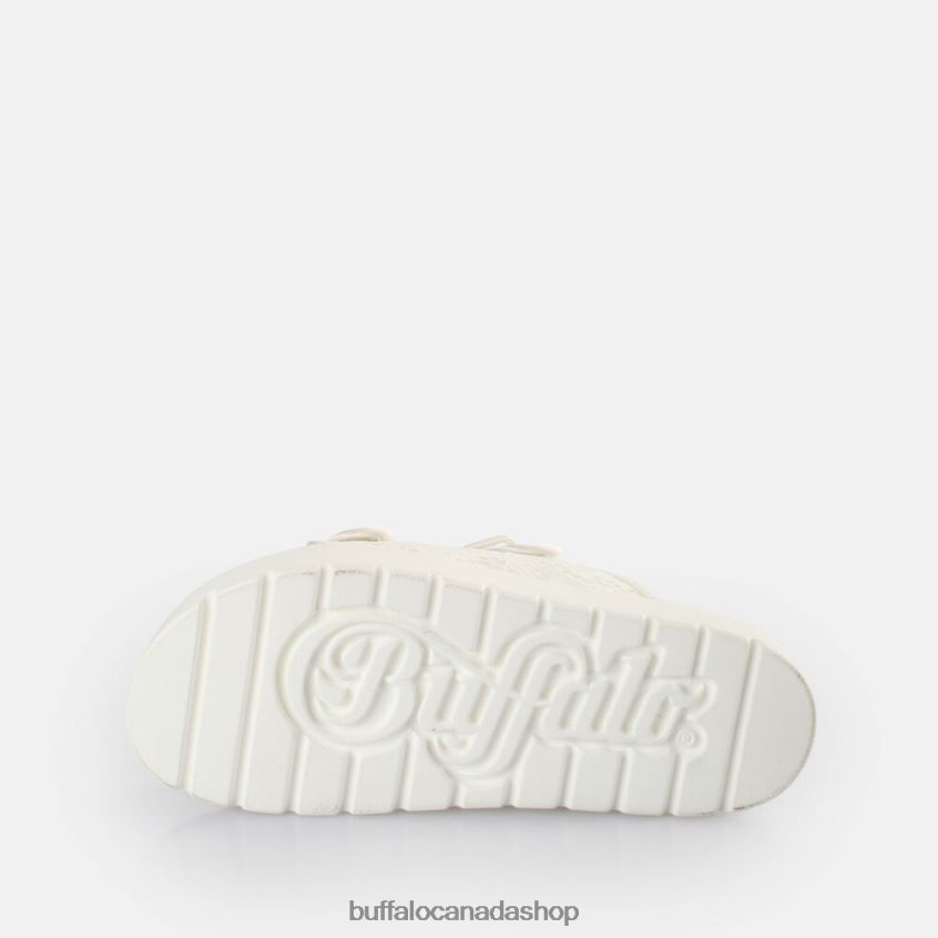 Elly Slide Platform Slides vegan White Buffalo ZL64TZ832 |Slides