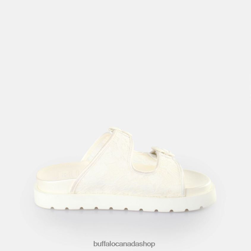 Elly Slide Platform Slides vegan White Buffalo ZL64TZ832 |Slides