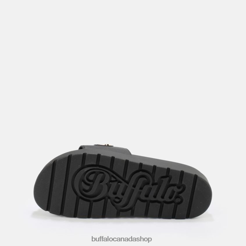 Eve Chain platform sandals vegan Black Buffalo ZL64TZ699 |Slides