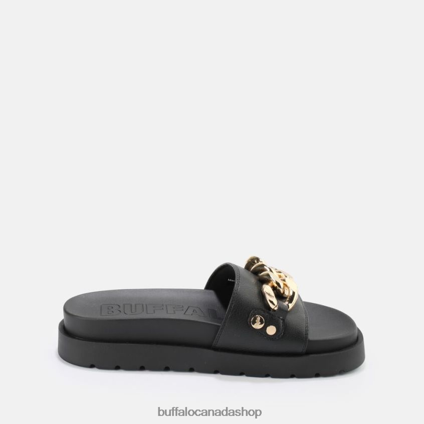 Eve Chain platform sandals vegan Black Buffalo ZL64TZ699 |Slides