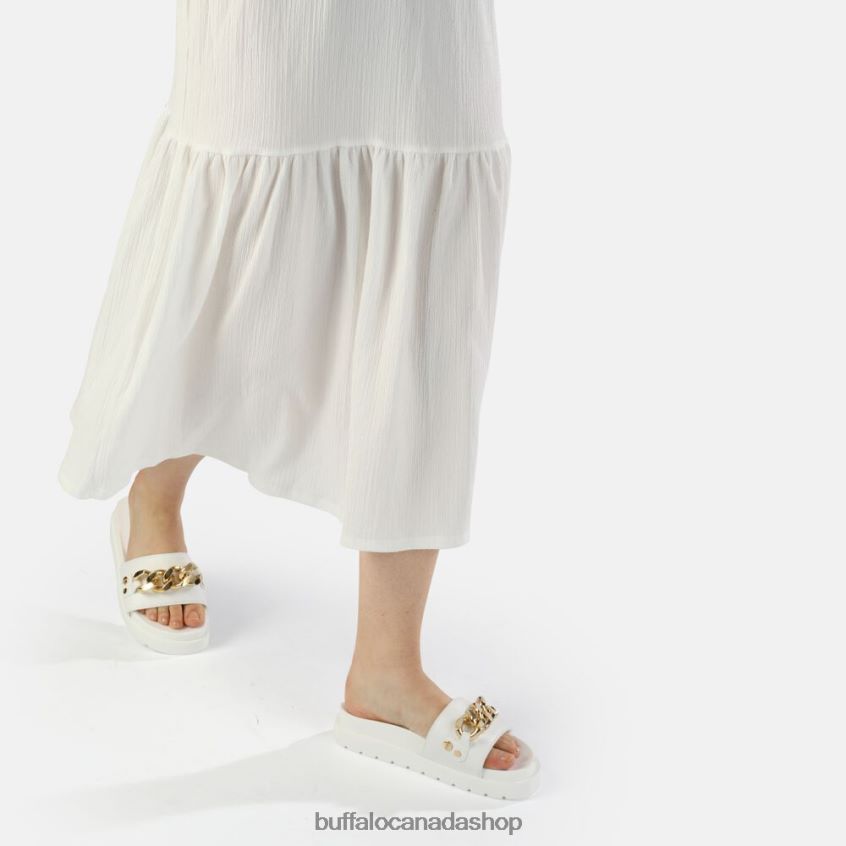 Eve Chain platform sandals vegan White Buffalo ZL64TZ853 |Slides