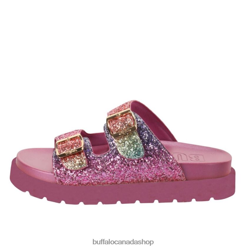 Eve Glam Platform Slide vegan Sunrise Buffalo ZL64TZ81 |Slides