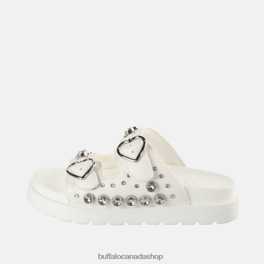 Eve Heart Platform Slide vegan Off-White Buffalo ZL64TZ409 |Slides