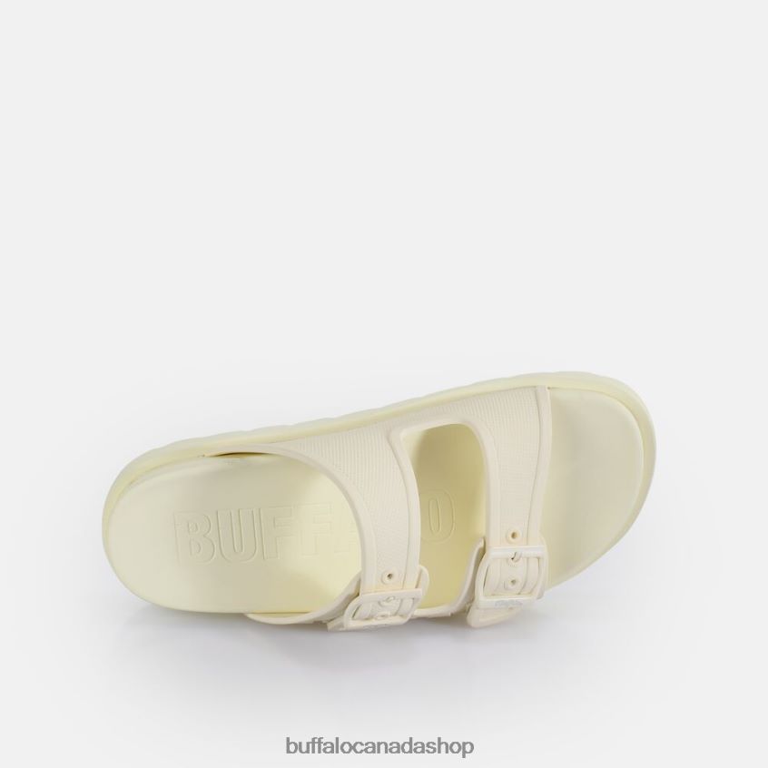 Eve Sol Platform Slide vegan Off-White Buffalo ZL64TZ785 |Slides