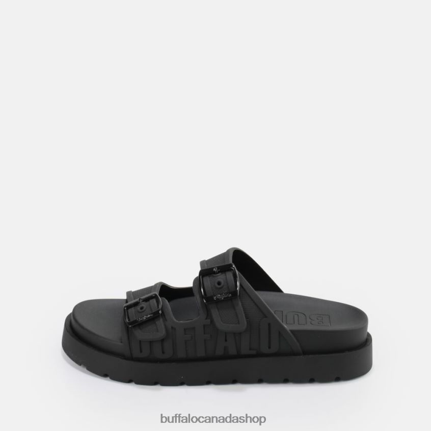Eve Sol platform sandals vegan Black Buffalo ZL64TZ248 |Slides