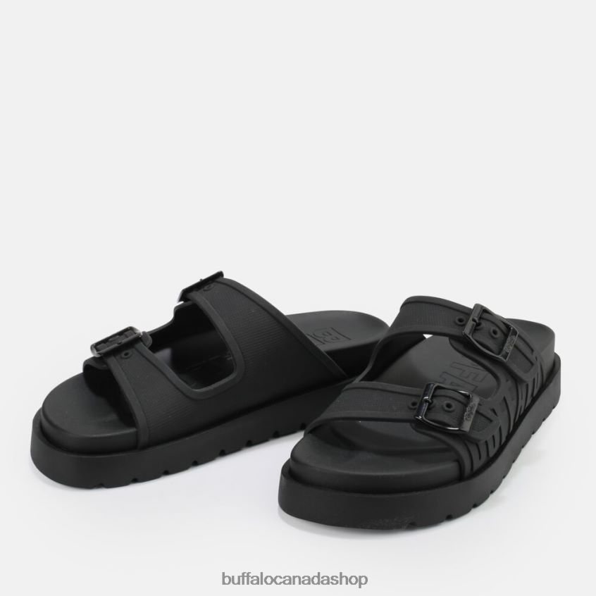 Eve Sol platform sandals vegan Black Buffalo ZL64TZ248 |Slides