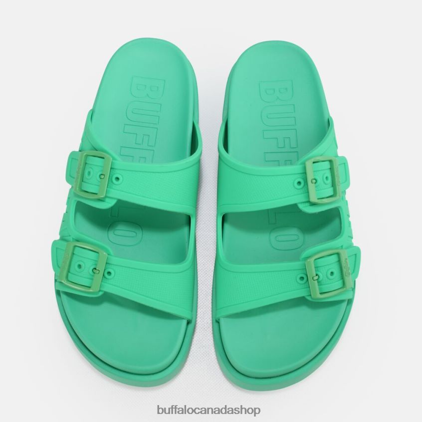 Eve Sol platform sandals vegan Green Buffalo ZL64TZ460 |Slides