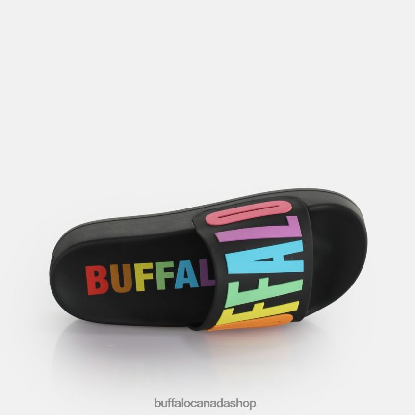 Lake Bold Platform Slide vegan Black Buffalo ZL64TZ193 |Slides