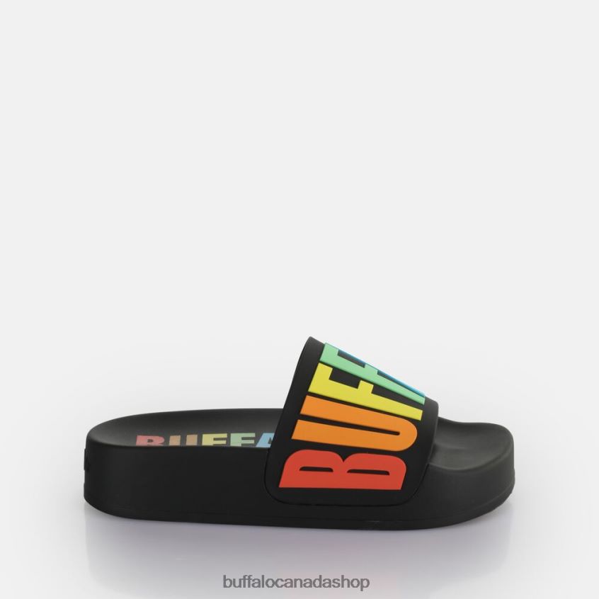 Lake Bold Platform Slide vegan Black Buffalo ZL64TZ193 |Slides