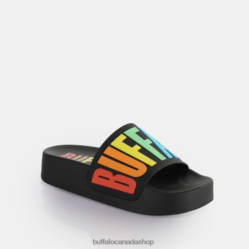 Lake Bold Platform Slide vegan Black Buffalo ZL64TZ193 |Slides