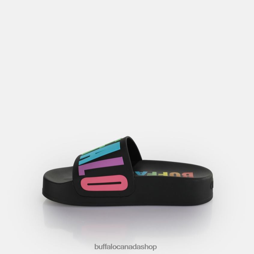 Lake Bold Platform Slide vegan Black Buffalo ZL64TZ193 |Slides