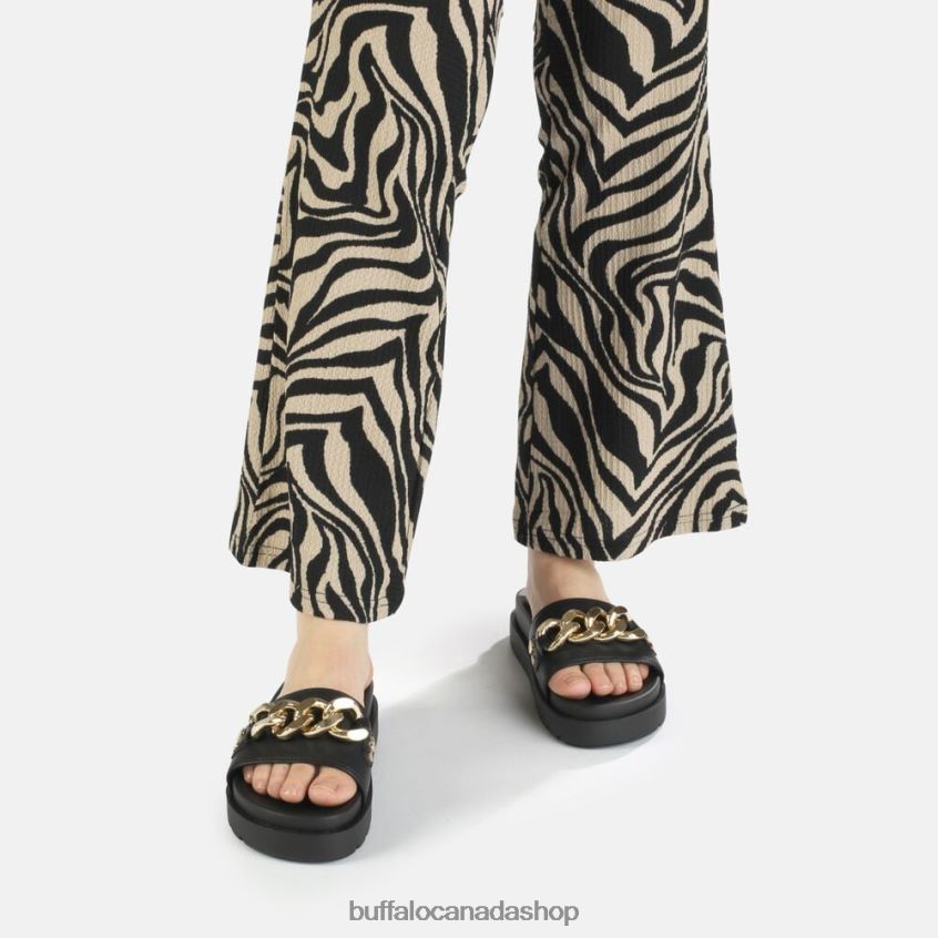 Lake Quilt platform sandals vegan Black Buffalo ZL64TZ796 |Slides