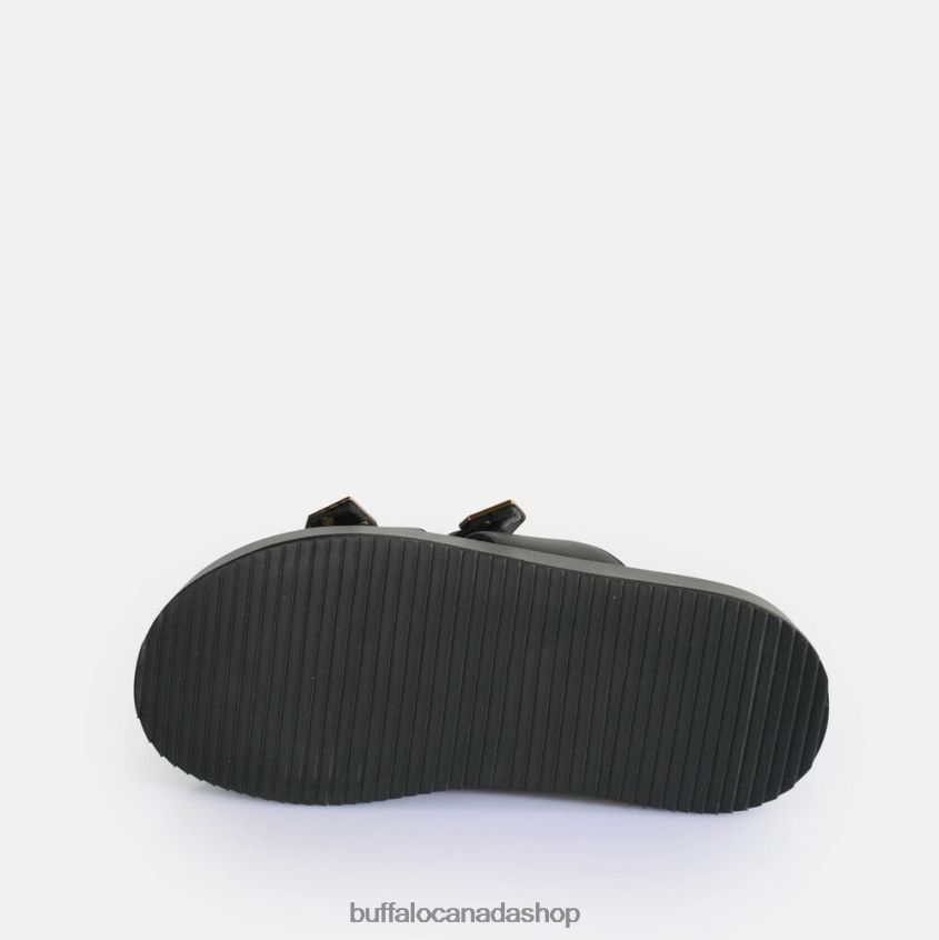 Noa Ari Platform Sandals vegan Black Buffalo ZL64TZ18 |Slides